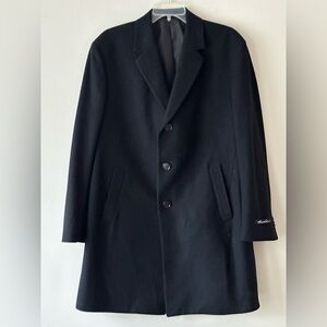 Kenneth Cole New York Men's Slim Raburn Wool-Blend Overcoat Charcoal Sz.42S